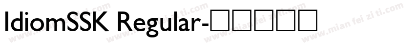 IdiomSSK Regular字体转换